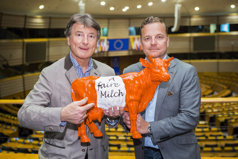 Fotografie 1: MEPs Franz OBERMAYR and Georg MAYER in the European parliament in Brussels