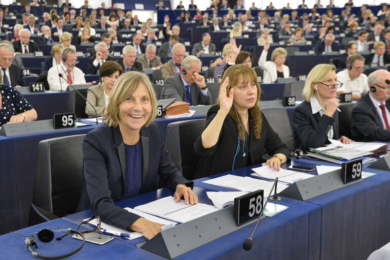 Marielle DE SARNEZ in plenary session week 23 2016 in Strasbourg