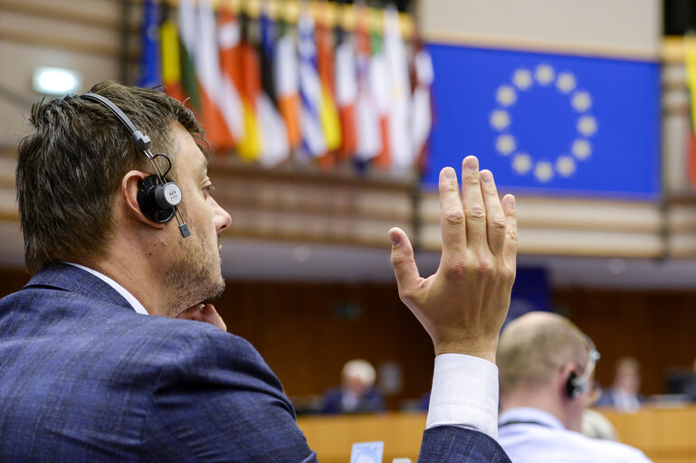 Fotografija 13: Plenary session week 21 2016 in Brussels.     Votes