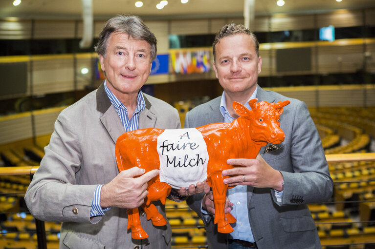 Снимка 3: MEPs Franz OBERMAYR and Georg MAYER in the European parliament in Brussels