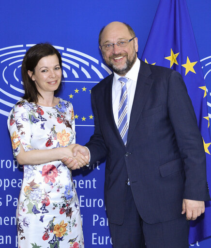 Martin SCHULZ - EP President meets with MEP Liliana RODRIGUES