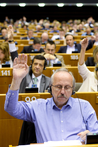 Fotografija 23: Plenary session week 21 2016 in Brussels.     Votes