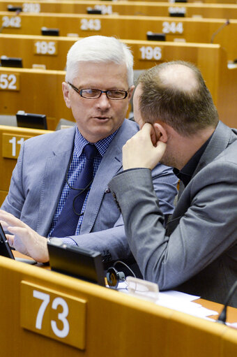 Plenary session week 21 2016 in Brussels.     Votes