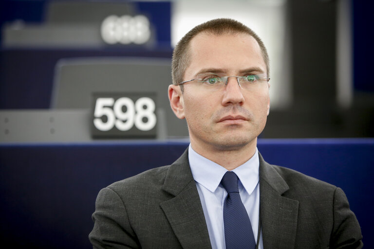 Photo 5: Angel DZHAMBAZKI in plenary session week 23 2016 in Strasbourg