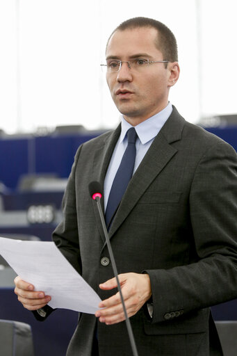 Photo 6: Angel DZHAMBAZKI in plenary session week 23 2016 in Strasbourg