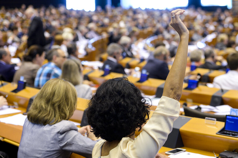 Fotografija 20: Plenary session week 21 2016 in Brussels.     Votes