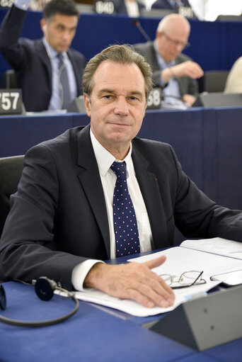 Photo 3 : Renaud MUSELIER in plenary session week 19 2016 in Strasbourg