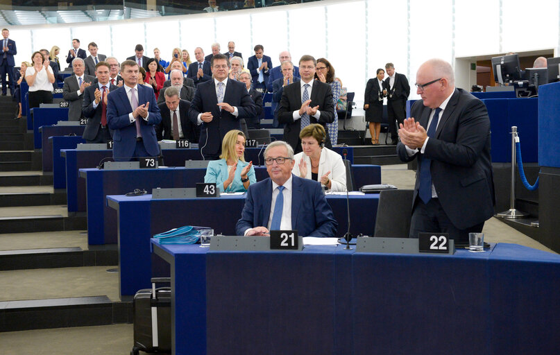 Fotografie 14: State of the Union 2016 - Statement by the President of the Commission - Plenary session week 37 at the EP in Strasbourg