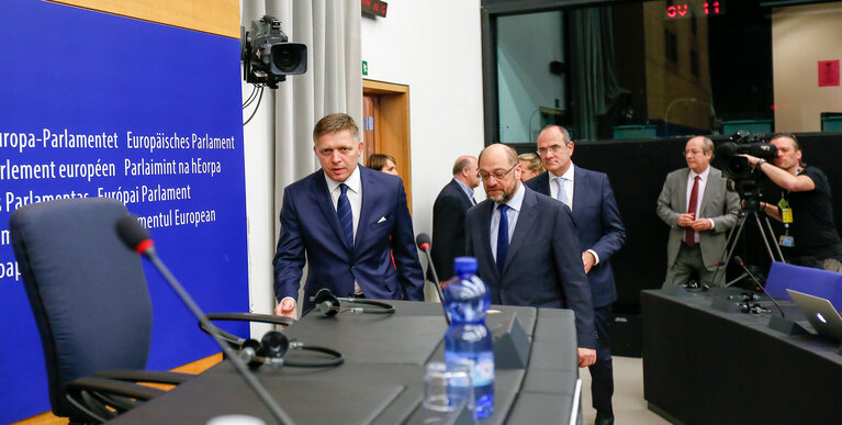 Fotografie 17: Official visit of Slovak Prime Minister to the European Parliament in Strasbourg.