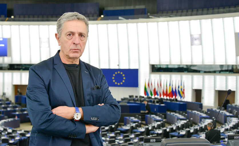 Suriet 1: Stelios KOULOGLOU in the European Parliament in Strasbourg