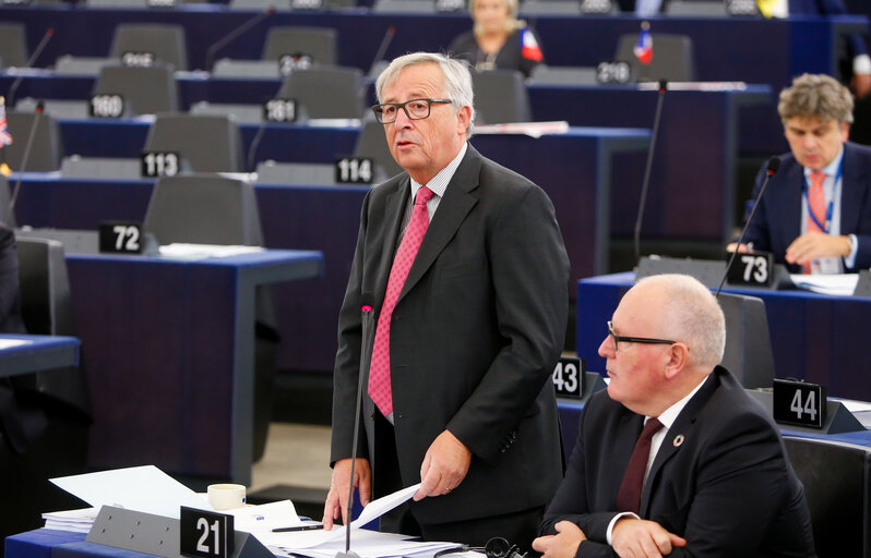 Photo 41: Plenary session week 40 2016 in Strasbourg - Preparation of the European Council meeting of 20 and 21 October 2016. Council and Commission statements