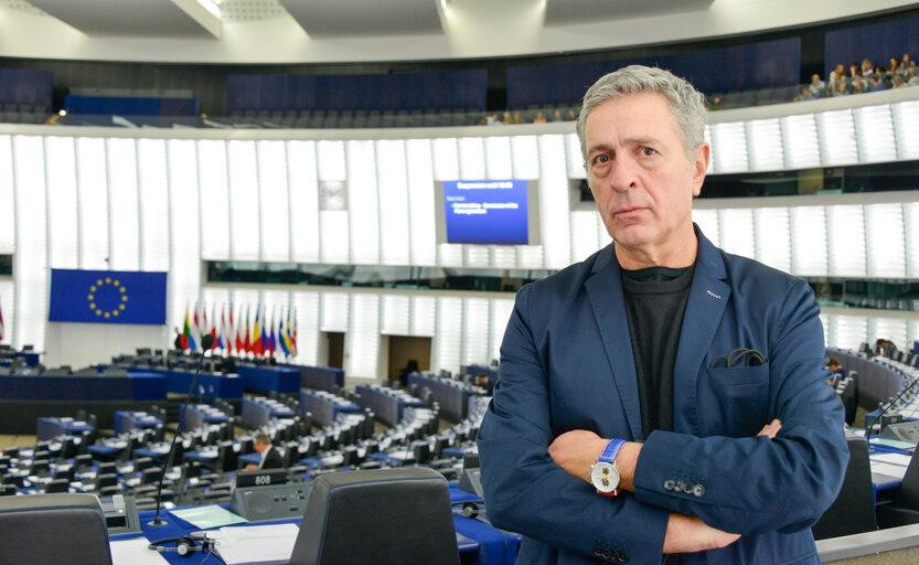 Suriet 2: Stelios KOULOGLOU in the European Parliament in Strasbourg