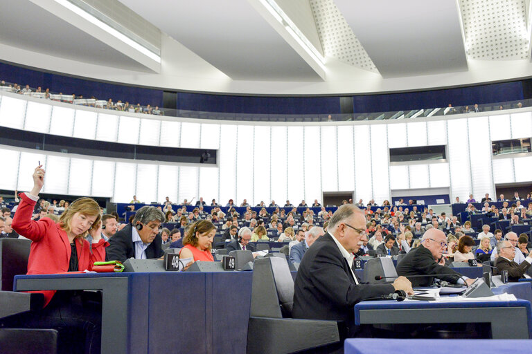 Fotografi 9: Plenary session in Strasbourg - Week 27 2016 - VOTES followed by explanations of votes - General view of the hemicycle