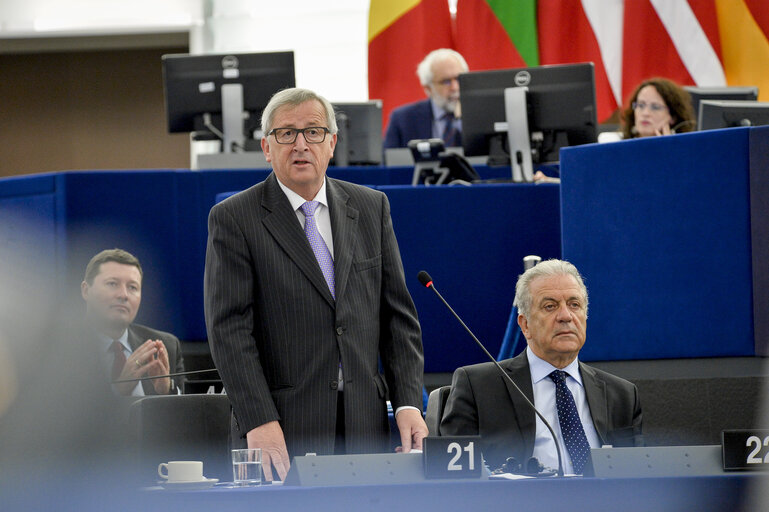 Fotografi 24: Plenary session in Strasbourg - Week 27 2016 - Conclusions of the European Council meeting of 28 and 29 June 2016