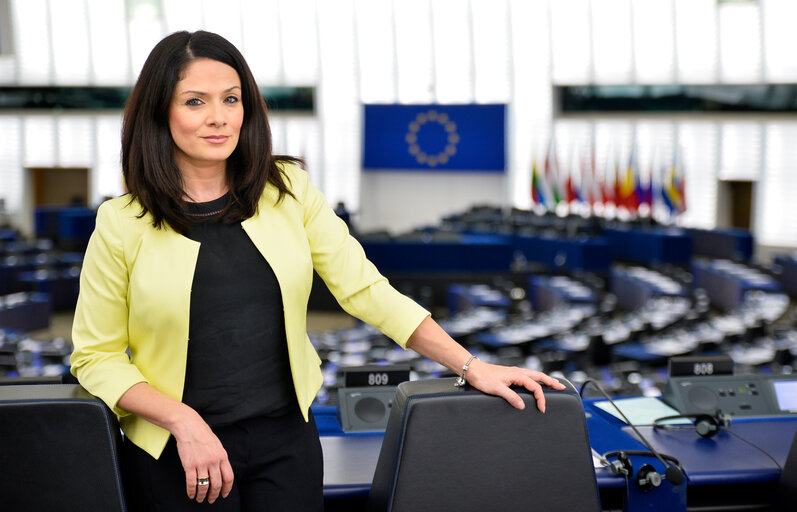 Miriam DALLI in the European Parliament in Strasbourg