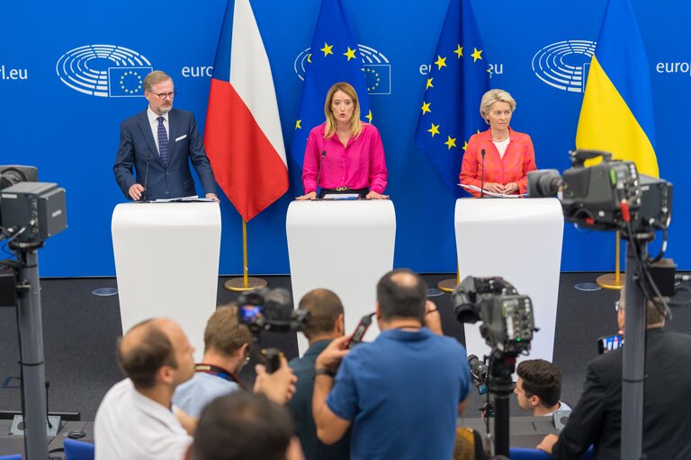 Fotografia 2: Press conference - Presentation of the priorities of the Czech Presidency