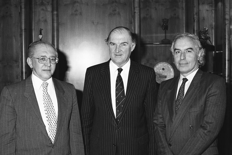 EP President meets with the leader of the social democratic party of El Salvador in December 1988