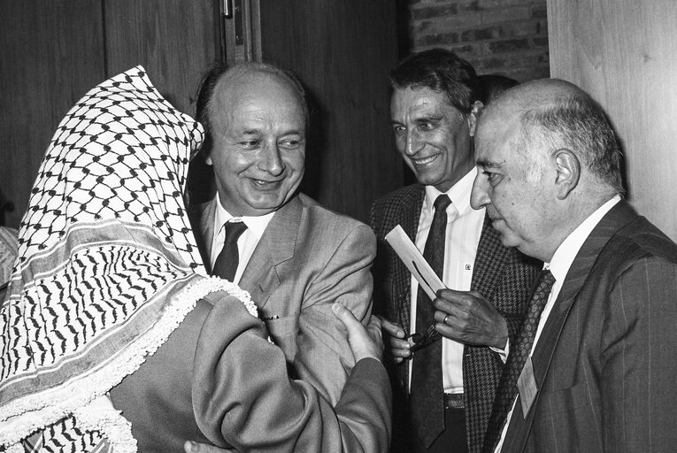 Suriet 3: Oficial visit of Yasser ARAFAT to the European Parliament. Meeting with the Communist group