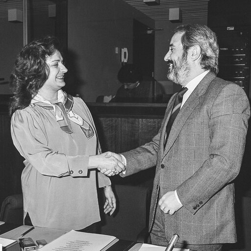 Hearing of the Judge Giovanni FALCONE at the European Parliament in Brussels