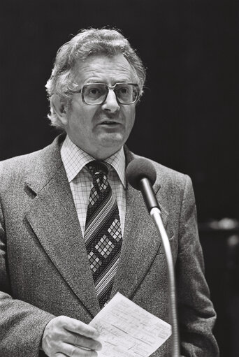 Fotogrāfija 3: The delegue Karl FUCHS during a session in Luxembourg in October 1977.