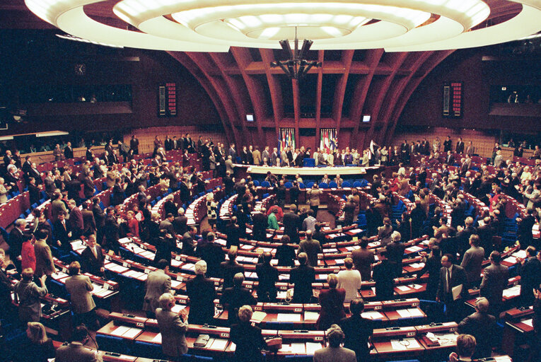 Fotografia 43: Arrival of the observers and MEPs for Sweden, Austria and FInland following the 1995 enlargement