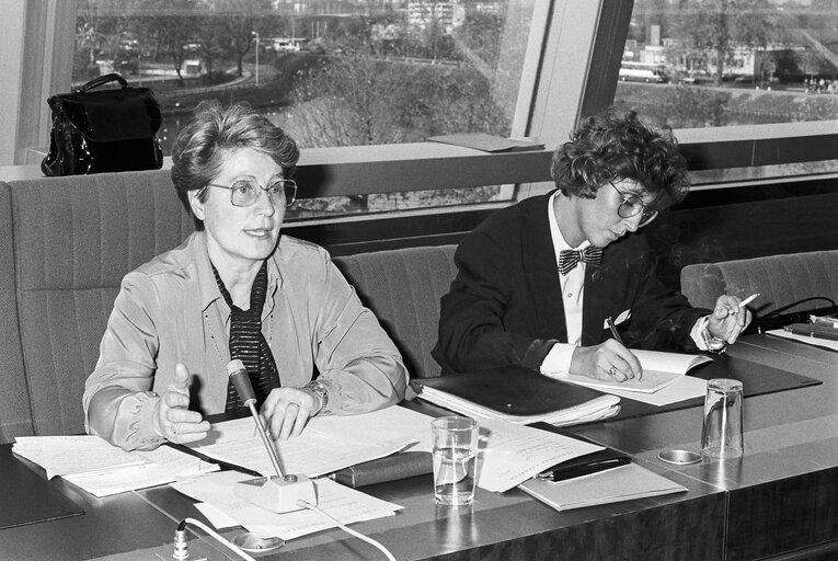 Foto 3: Meeting at the European Parliament in Strasbourg in November 1986.