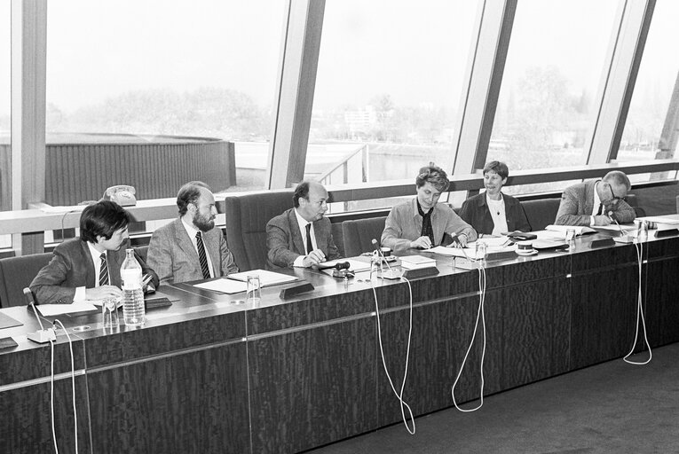 Meeting at the European Parliament in Strasbourg in November 1986