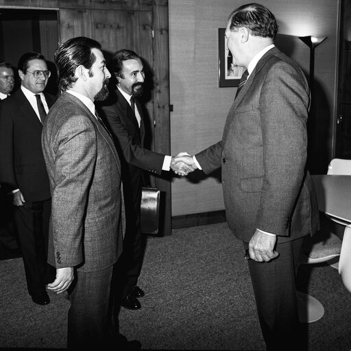 Lord PLUMB - EP President meets with Antoni GUTIERREZ DIAZ and Spanish delegation