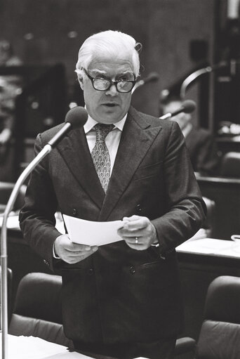 The delegue Pietro LEZZI during a session in Luxembourg in October 1977.