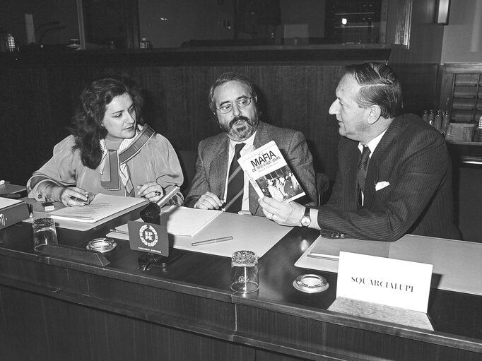 Hearing of the Judge Giovanni FALCONE at the European Parliament in Brussels