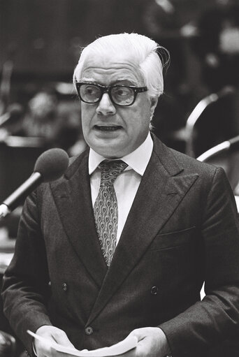 The delegue Pietro LEZZI during a session in Luxembourg in October 1977.