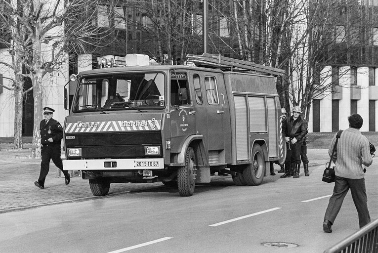 Valokuva 4: Firemen at the European Parliament in Strasbourg