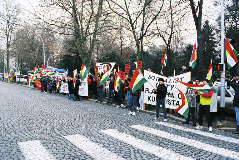 Photo 2: Demonstration of Kurdish refugees in Strasbourg