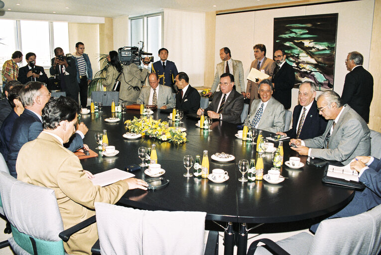 Photo 3 : Visit of Fernando Henrique CARDOSO, President of Brazil at the European Parliament in Brussels