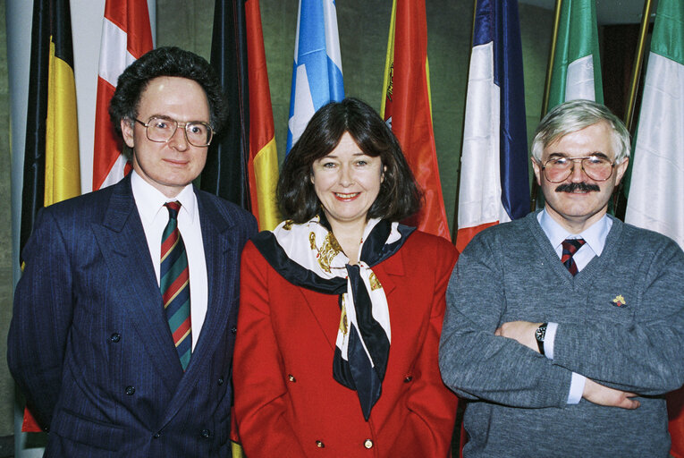 MEP Bernie MALONE with guests in Brussels