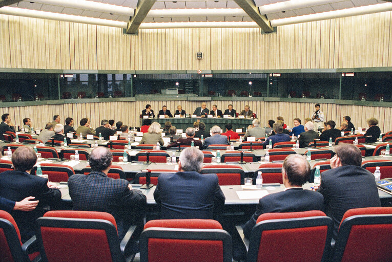 Fotogrāfija 11: Meeting with Helmut KOHL, German Chancellor at the European Parliament in Strasbourg