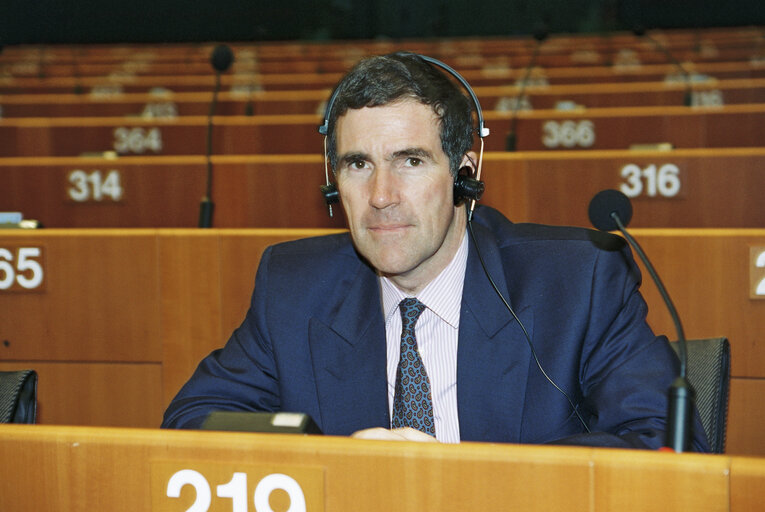 MEP Brendan Patrick DONNELLY takes part in a plenary session in Brussels