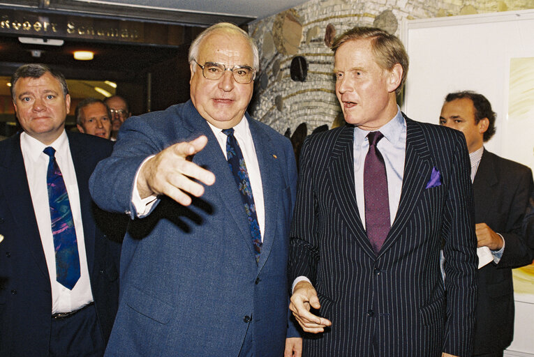 Meeting with Helmut KOHL, German Chancellor at the European Parliament in Strasbourg