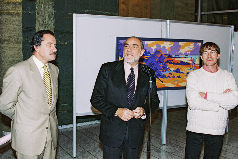 Photo 4: Paintings exhibition in Strasbourg hosted by French MEP Noel MAMERE