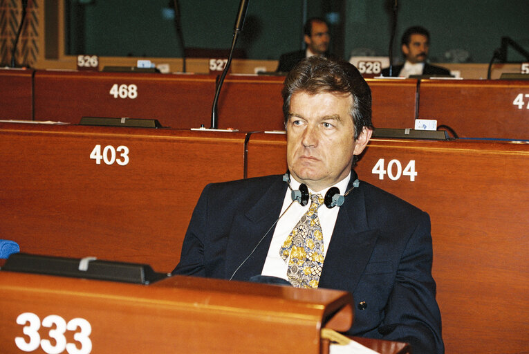 MEP Erich FARTHOFER at the European Parliament  in Strasbourg