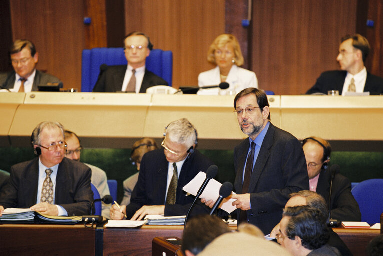 Plenary session in Strasbourg.Spanish Presidency of the EU