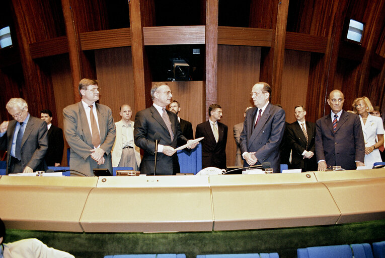 Zdjęcie 27: Plenary session  introducing Jacob SODERMAN as the European Ombudsman