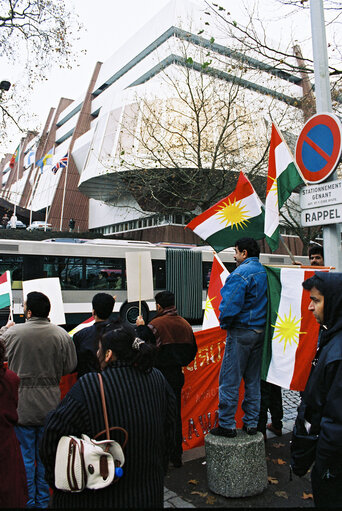 Photo 3: Demonstration of Kurdish refugees in Strasbourg