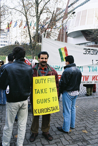 Photo 4: Demonstration of Kurdish refugees in Strasbourg