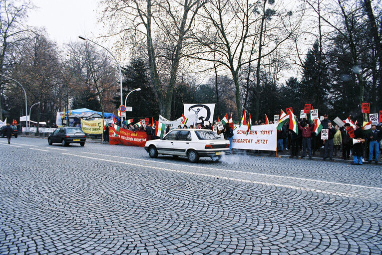 Photo 5: Demonstration of Kurdish refugees in Strasbourg