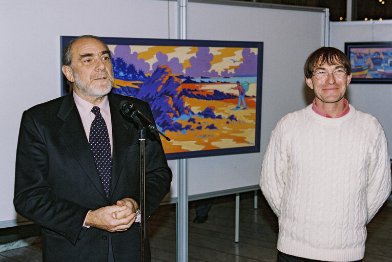 Photo 6: Paintings exhibition in Strasbourg hosted by French MEP Noel MAMERE