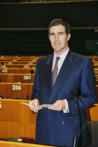 MEP Brendan Patrick DONNELLY takes part in a plenary session in Brussels