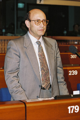 Fotó 2: Pedro MARSET CAMPOS in plenary session in Strasbourg.