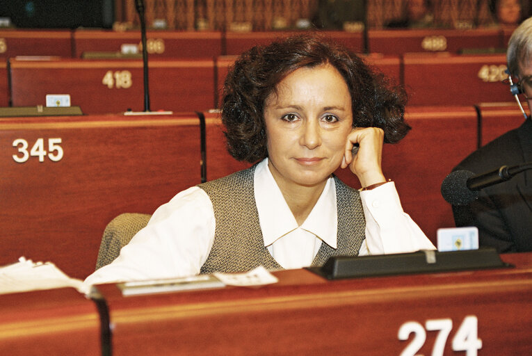 Снимка 2: MEP Ana PALACIO VALLELERSUNDI in plenary session in Strasbourg