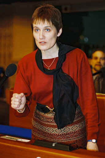 MEP Anne-Christine POISSON speaks in plenary session in Strasbourg